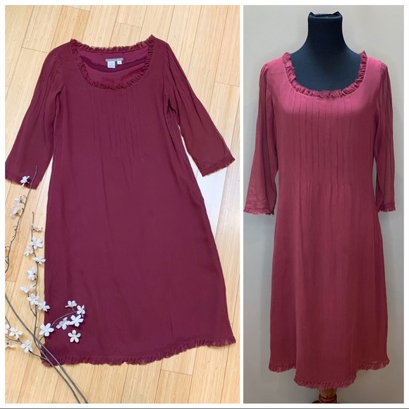 Anthropologie Isabella Bird Silk Shift Dress, 6. - Picture 1 of 7